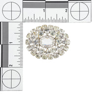 SHERMAN Brooch - Clear Oval Crystal