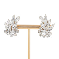 SHERMAN Brooch & Clips Set- Clear Rhinestone Spray