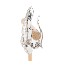 SHERMAN Brooch & Clips Set- Clear Rhinestone Spray