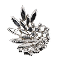 SHERMAN Brooch & Clips Set- Clear Rhinestone Spray