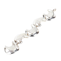 Sterling Polished And Satin Link Bracelet