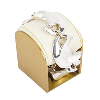 Sterling Polished And Satin Link Bracelet