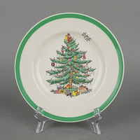 SPODE Christmas Tree Bread And Butter Plates Set Of 8