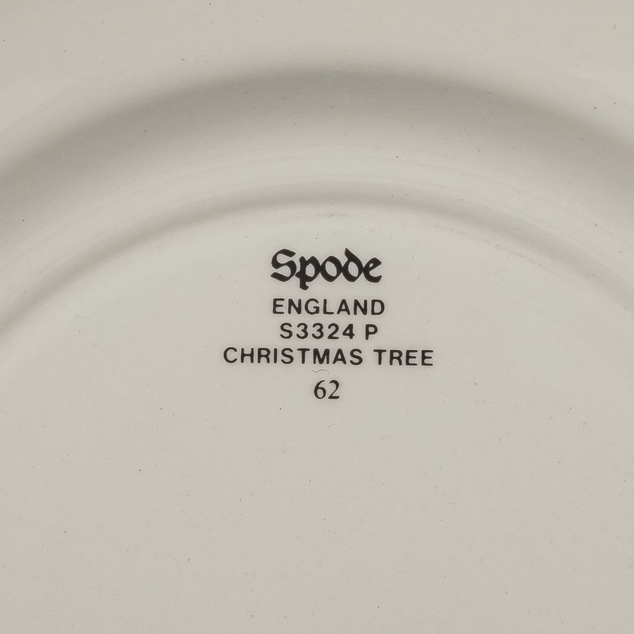 SPODE Christmas Tree Bread And Butter Plates Set Of 8