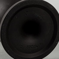 WEDGWOOD White On Basalt Black Jasperware Footed Urn Vase