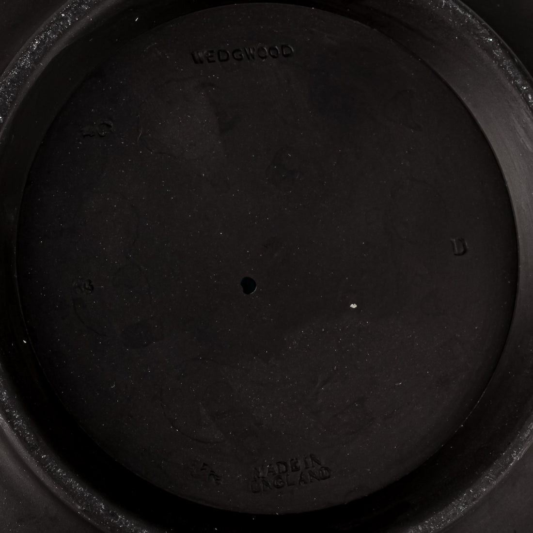 WEDGWOOD White On Basalt Black Jasperware Footed Bowl