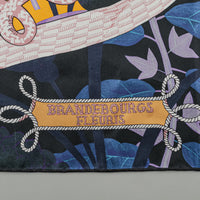 HERMES Brandebourgs Fleuris Double Face Silk Scarf