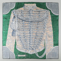 HERMES Brandebourgs Fleuris Double Face Silk Scarf