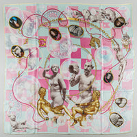 KHM X Consumed Pink Blue Silk Scarf