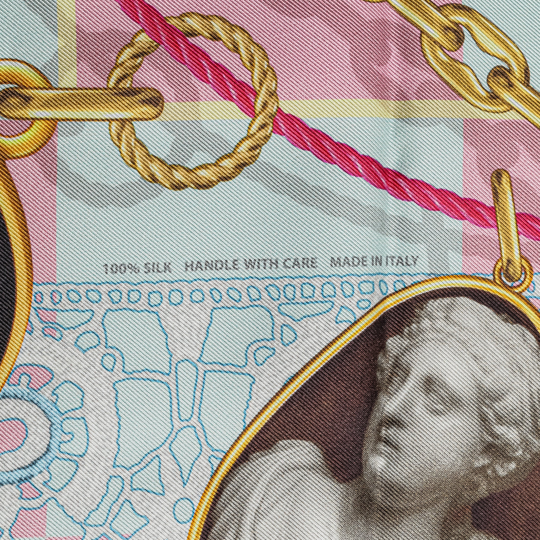 KHM X Consumed Pink Blue Silk Scarf