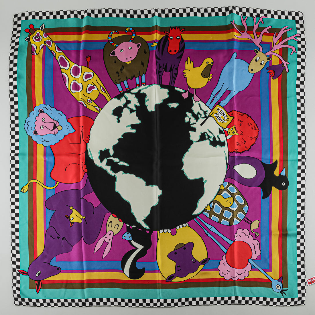 KENZO Animal Silk Scarf