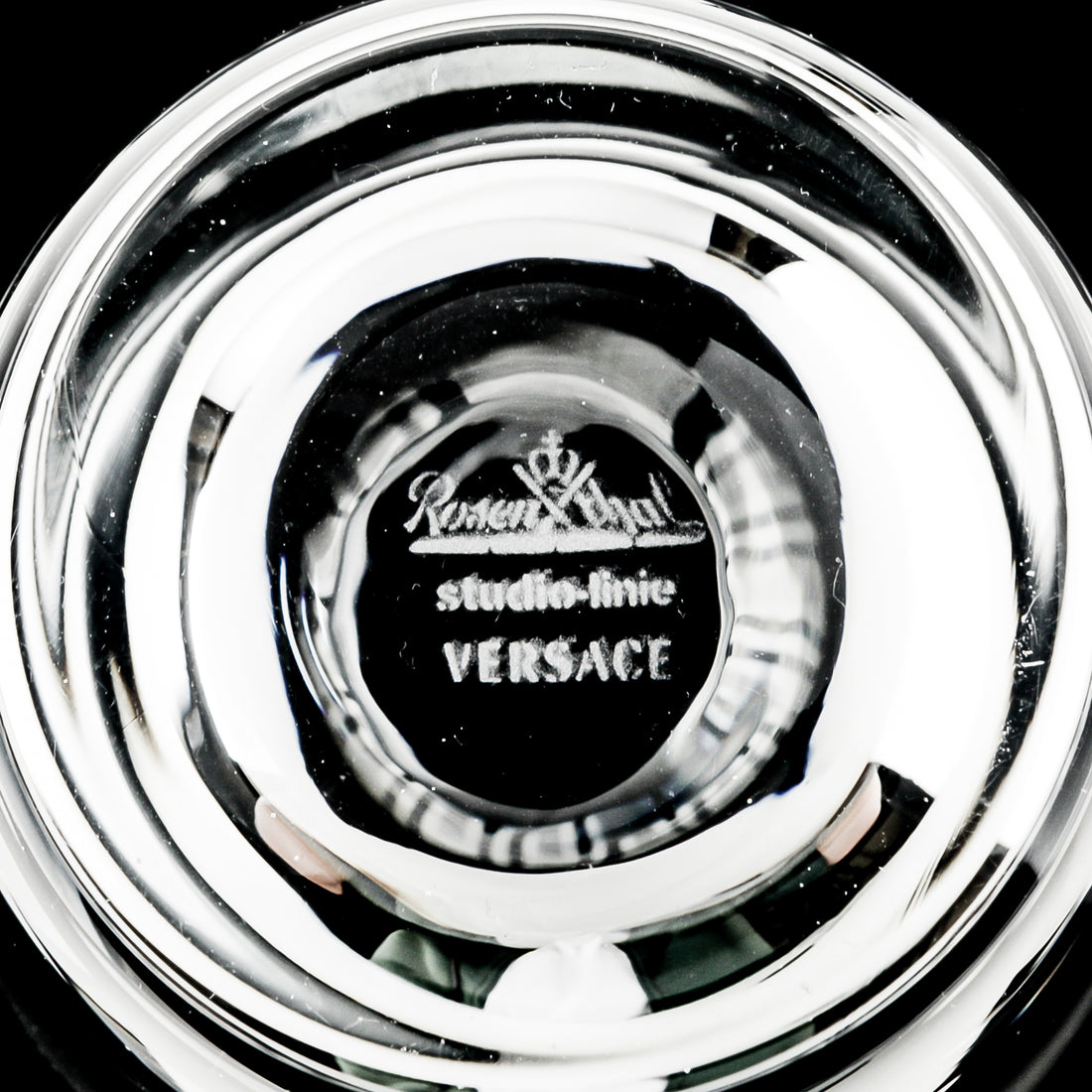 ROSENTHAL VERSACE Medusa Silver Overlay Crystal Vase