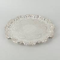 CHARLES HOWARD COLLINS Reprodction Old Sheffield Plate Silverplate Footed Tray