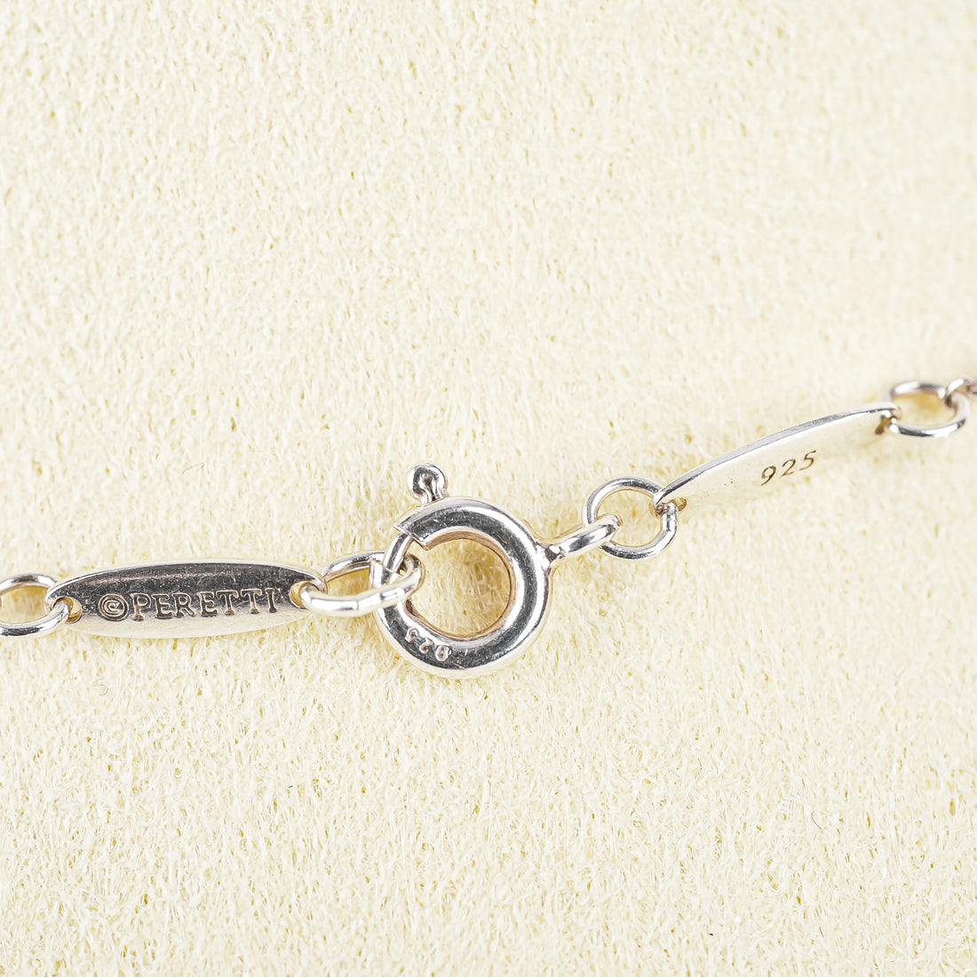 TIFFANY & CO Elsa Peretti Sterling Round Pendant Necklace