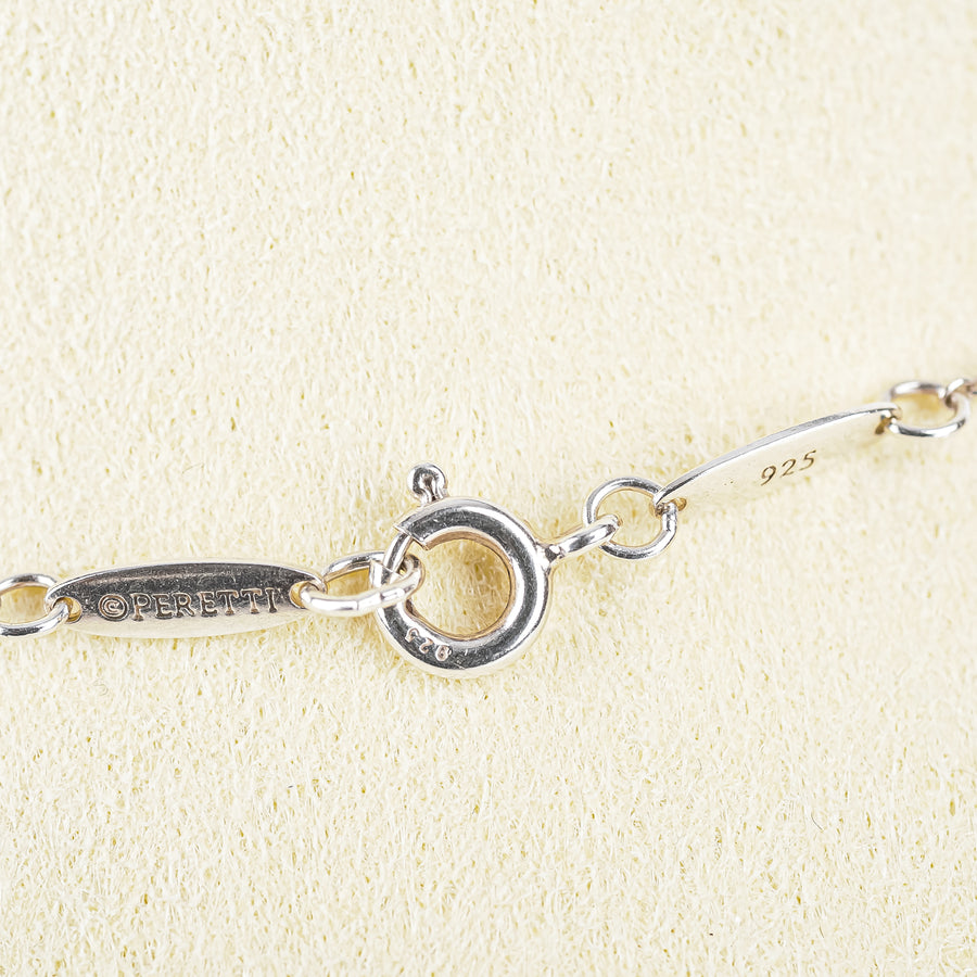 TIFFANY & CO Elsa Peretti Sterling Round Pendant Necklace