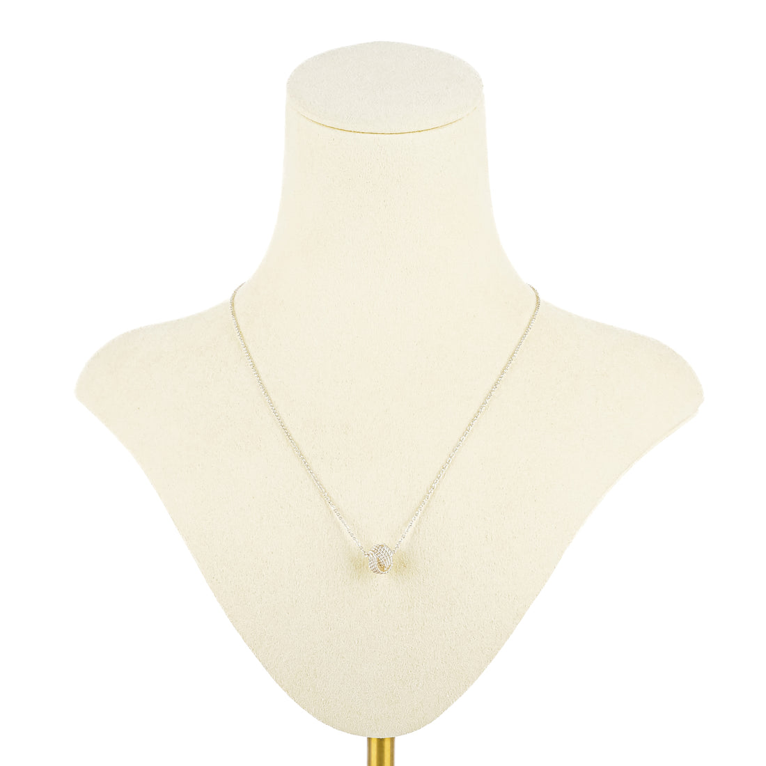 TIFFANY & CO Sterling Silver Tiffany Twist Knot Pendant Necklace