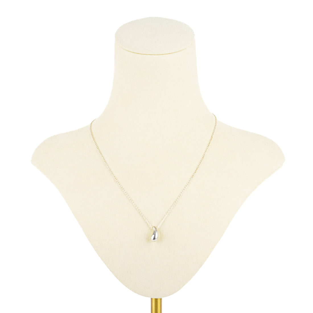 TIFFANY & CO Sterling Silver Elsa Peretti Teardrop Pendant Necklace