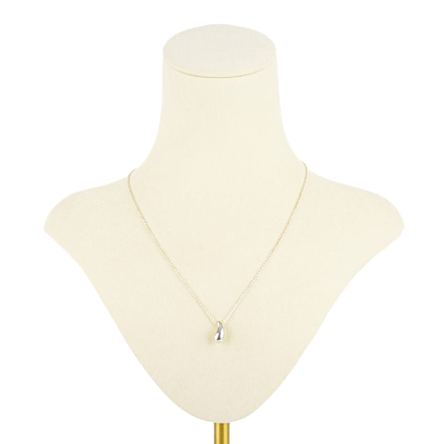 TIFFANY & CO Sterling Silver Elsa Peretti Teardrop Pendant Necklace