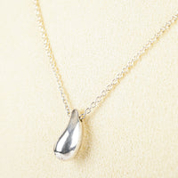 TIFFANY & CO Sterling Silver Elsa Peretti Teardrop Pendant Necklace