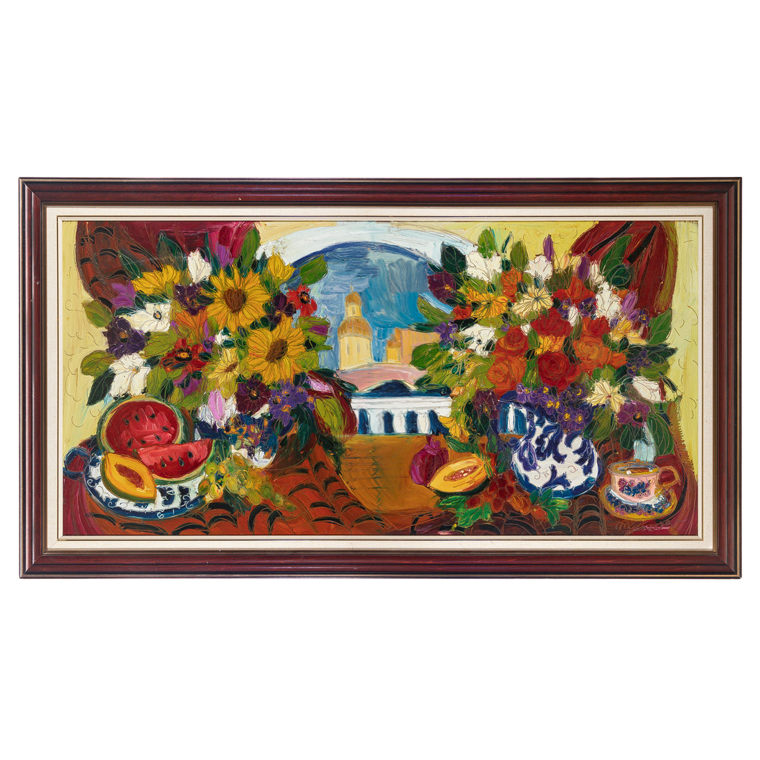 Maya Eventov (Russian Canadian 1964) Still Life With Balcony View