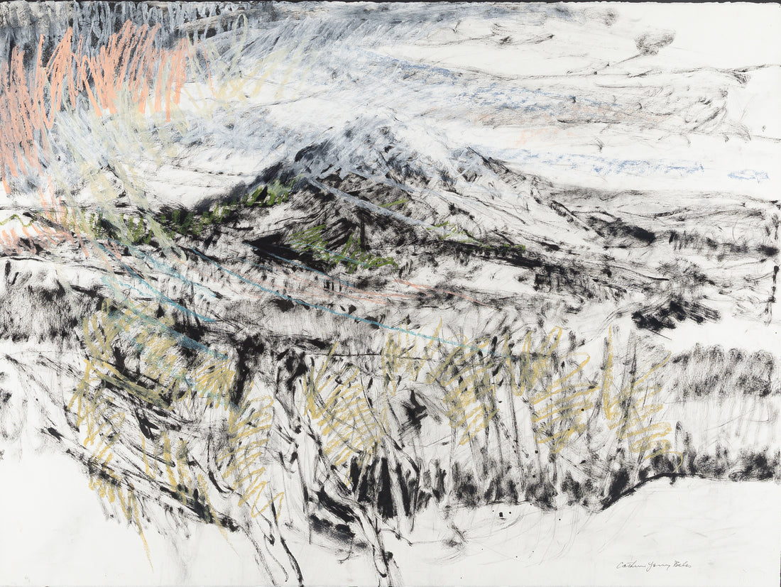 Catherine Young Bates (Canadian 1934) Landscape With Mountain
