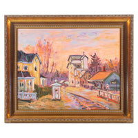 Sylvio Gagnon (Canadian 1939) "Unionville Station And Granery" Acrylic On Canvas