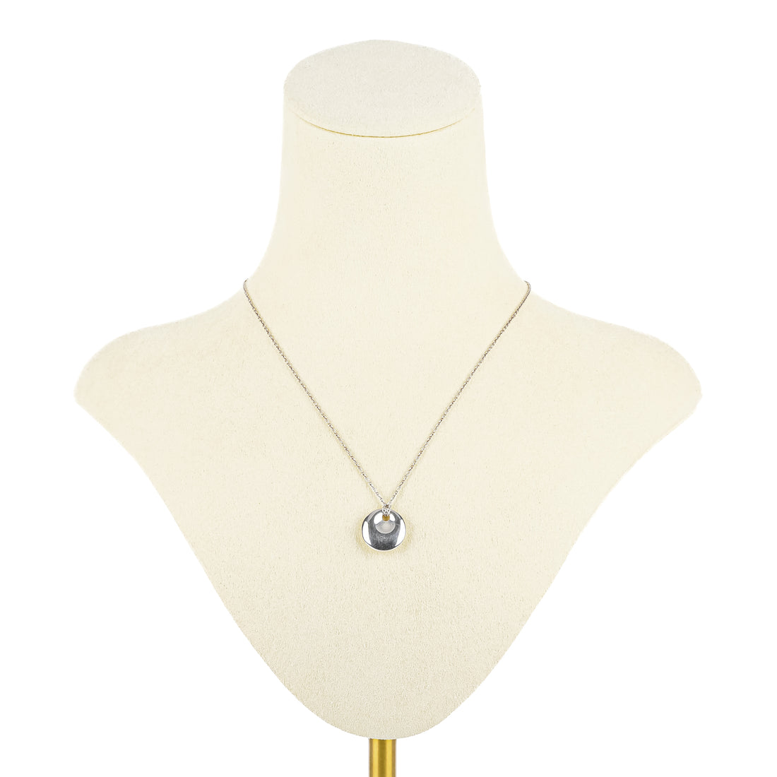 TIFFANY & CO Elsa Peretti Sterling Round Pendant Necklace