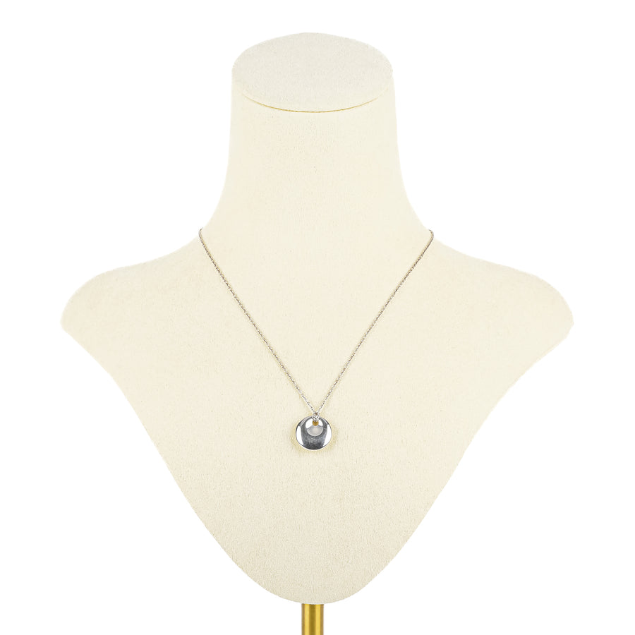 TIFFANY & CO Elsa Peretti Sterling Round Pendant Necklace