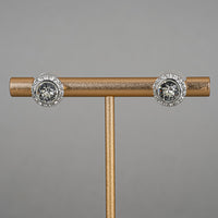 SWAROVSKI Silver Tone Angelic Studs