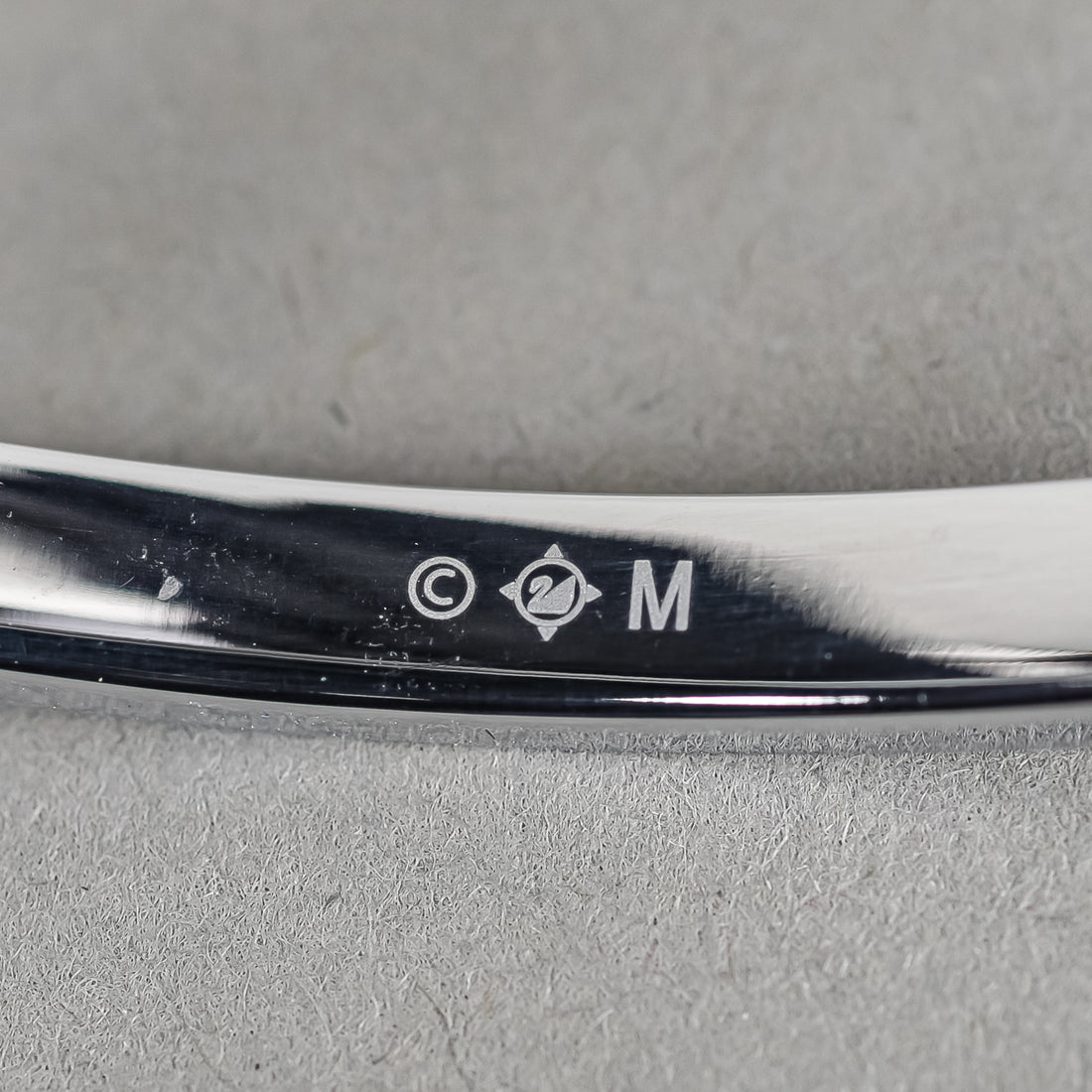 SWAROVSKI Silver Tone Studded Hinged Tactic Bangle