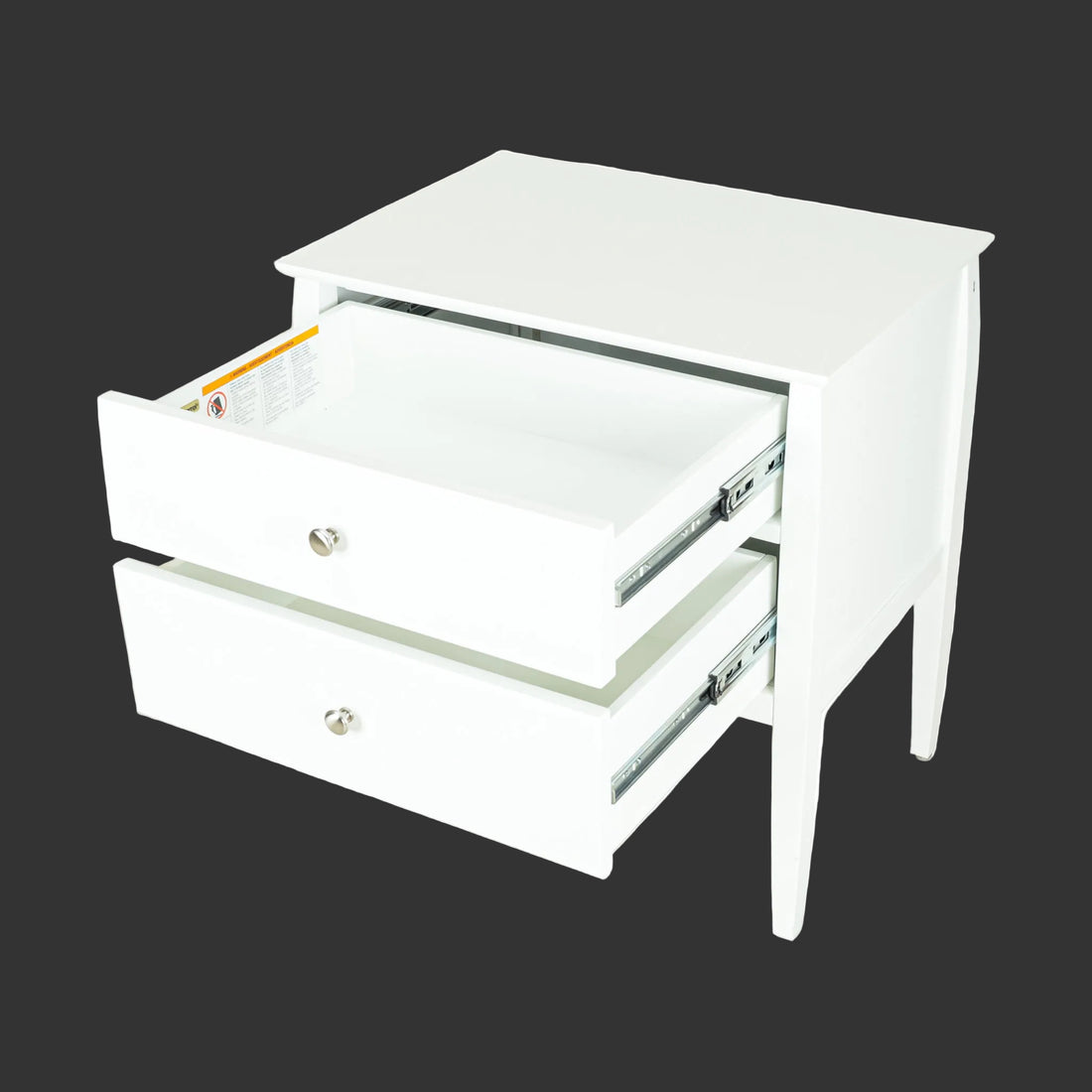 CRATE & BARREL Mason White End Tables Set of 2