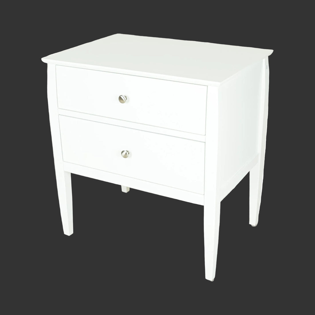 CRATE & BARREL Mason White End Tables Set of 2