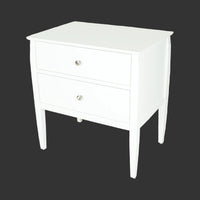 CRATE & BARREL Mason White End Tables Set of 2