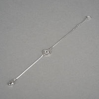SWAROVSKI Silver Tone Circle Chain Bracelet