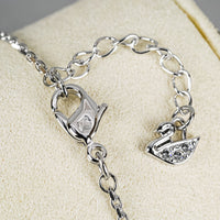 SWAROVSKI Silver Tone Circle Chain Bracelet