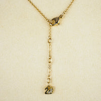 SWAROVSKI Gold Tone Teardrop Grey Crystal Set