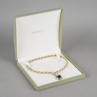 JUDITH RIPKA Sterling Silver Cubic Zirconia Smokey Quartz Heart Pendant Necklace