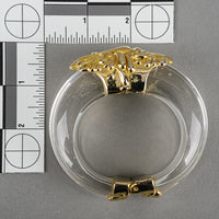 INNA CYTRINE Paris Lucite Gold Tone Bangle