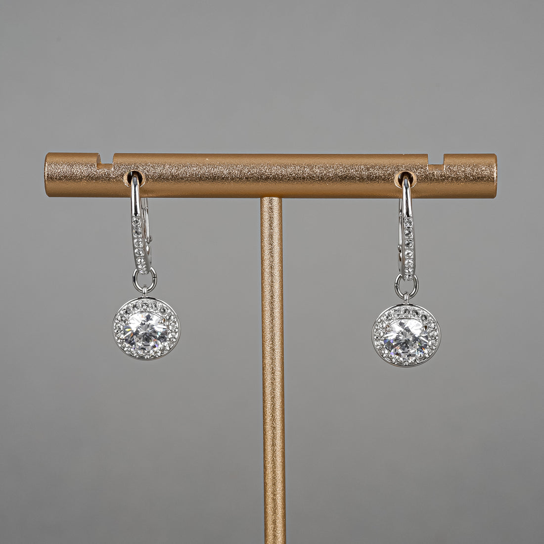 SWAROVSKI Silver Tone Una Angelic Drop Earrings