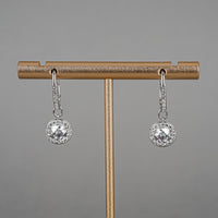 SWAROVSKI Silver Tone Una Angelic Drop Earrings