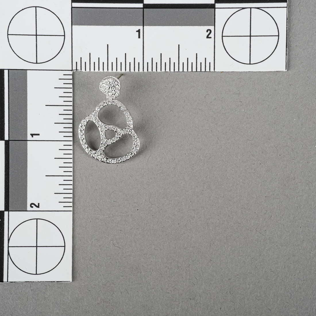 SWAROVSKI Silver Tone Hinged Drop Earrings