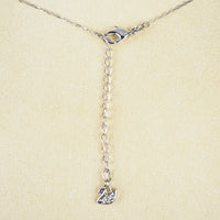 SWAROVSKI Silver Tone Triangular Pendant Necklace