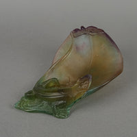 DAUM Nature Collection Pate de Verre Dish - Lizard And Butterfly