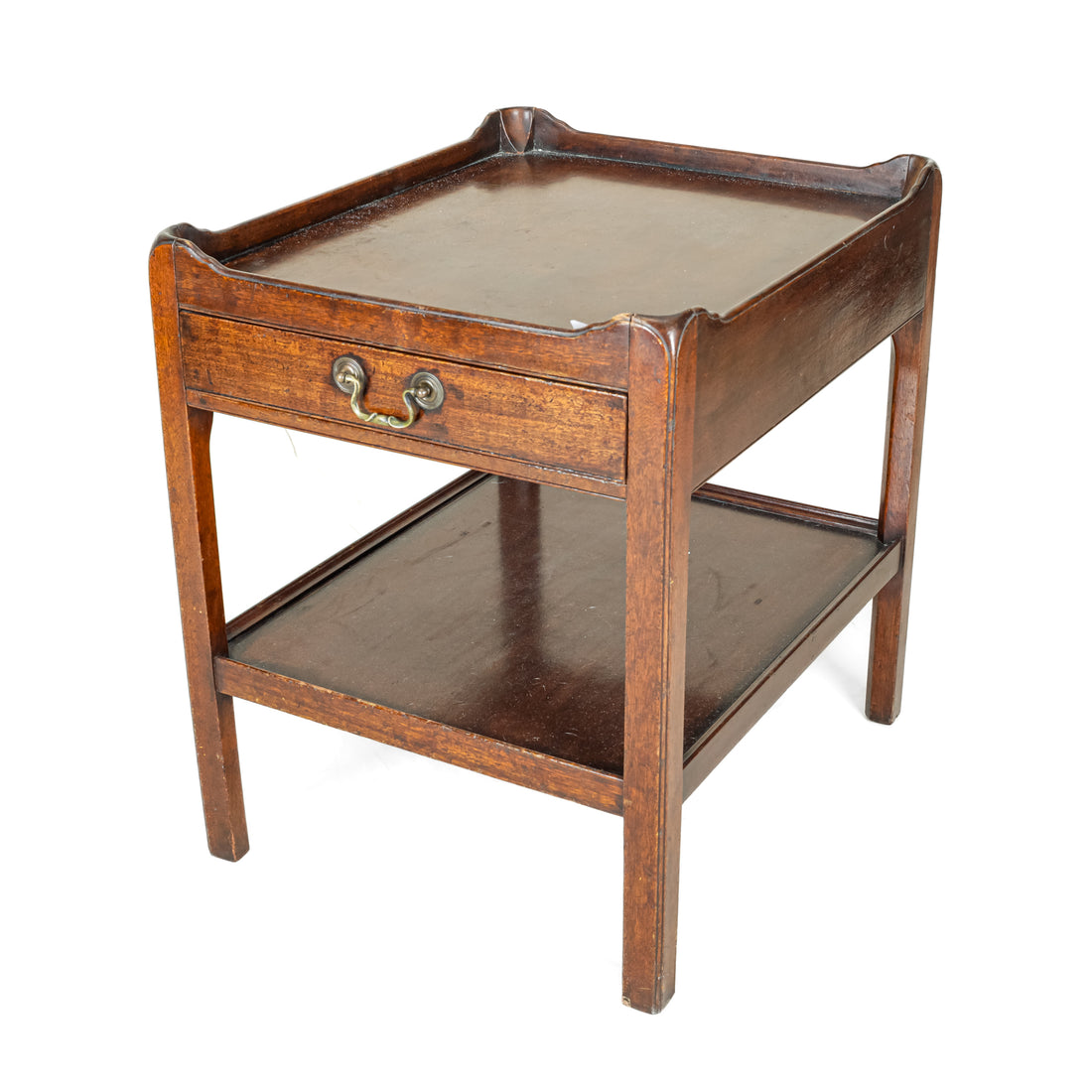 Vintage Walnut End Table With Drawer