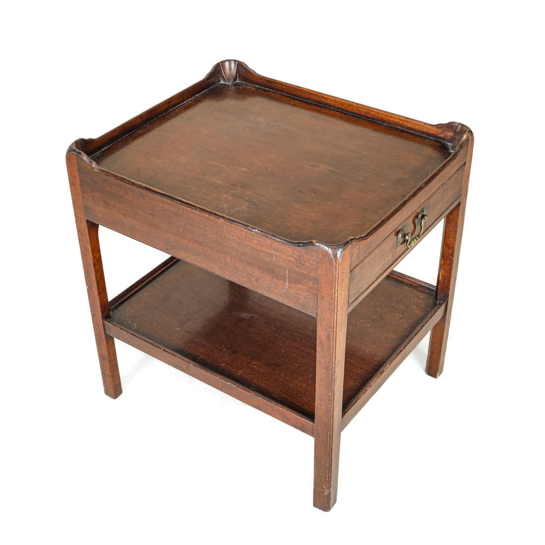 Vintage Walnut End Table With Drawer