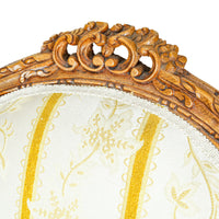 Louis XVI Style Fauteuil Chairs With Yellow Upholstery Set Of 2