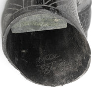 Brian Yatsattie (Native American) Raven - Carved American Bison Horn