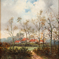 George Perrin (British 19thC)       Landscape W/Cottages
