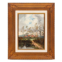 George Perrin (British 19thC)       Landscape W/Cottages