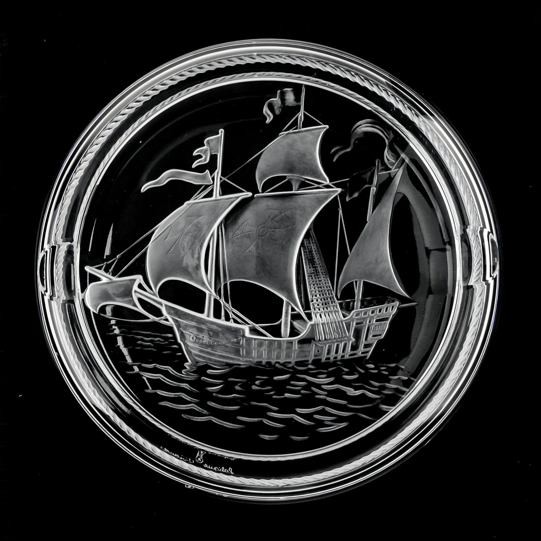 LALIQUE Santa Maria Ashtray